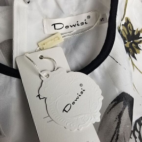 Floral 1/2 Sheer Sleeveless Maxi Long Dress NEW - Picture 7 of 9